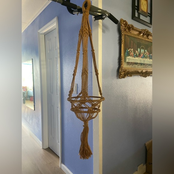 VINTAGE One-Pot Hanging JUTE MACRAME